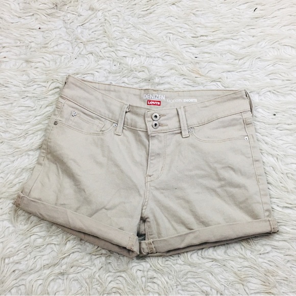 Denizen From Levi’s Cream Modern Shorts Size 6 - Picture 2 of 12